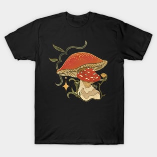 Mushroom Vintage Flower Nature T-Shirt